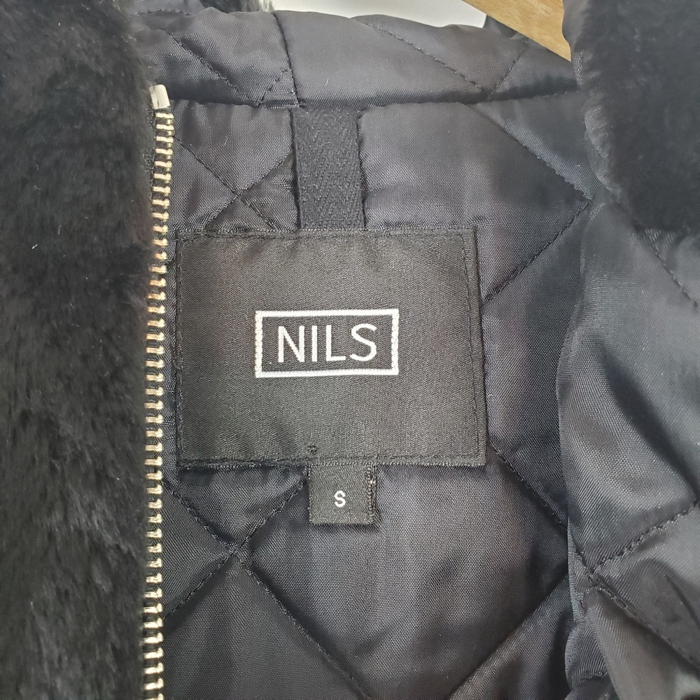 Nils faux fur zip up hooded jacket size small - Picture 2 of 7